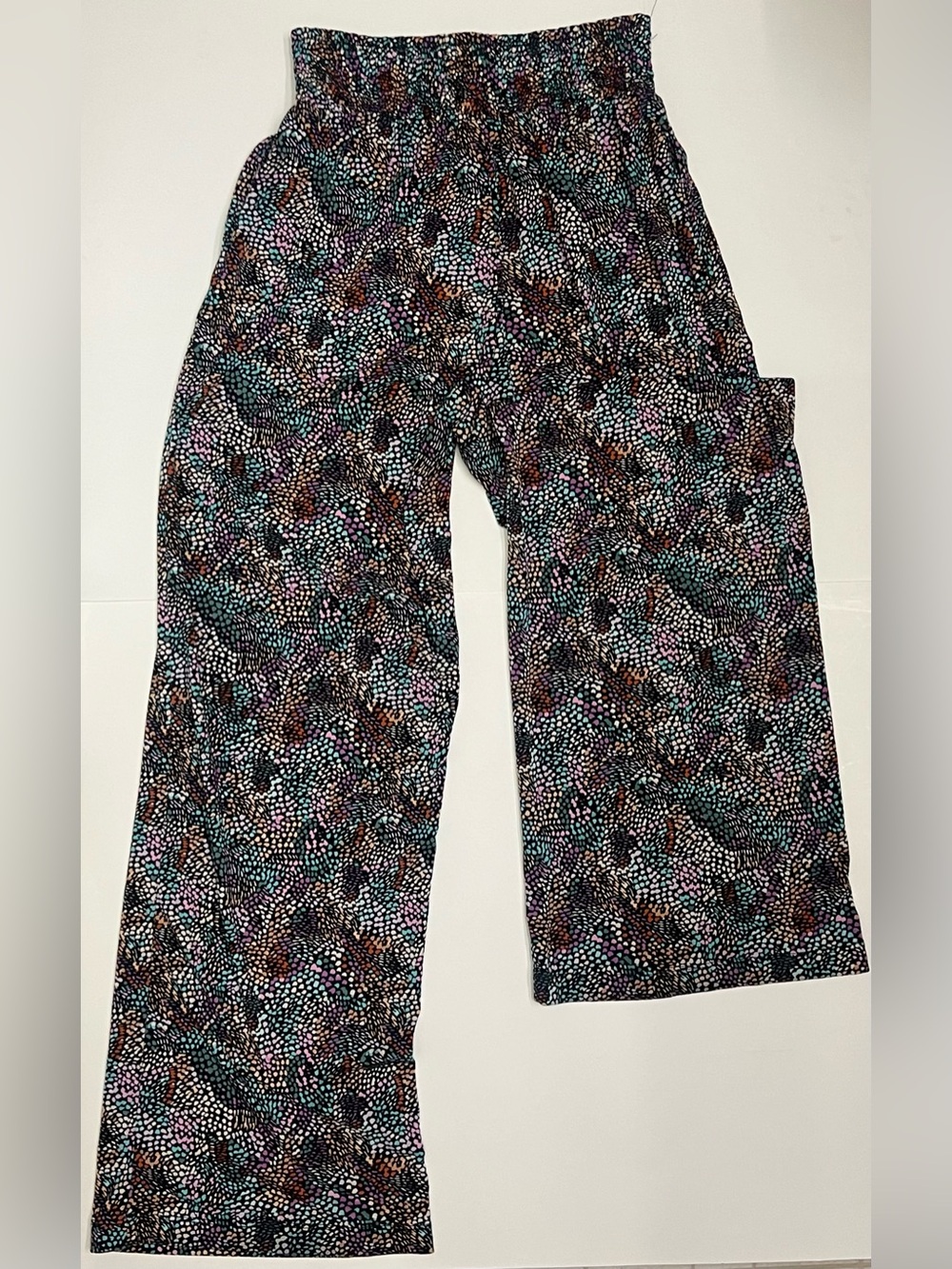 Bar III Black Multi Dot-Print Palazzo Wide-Leg Pant